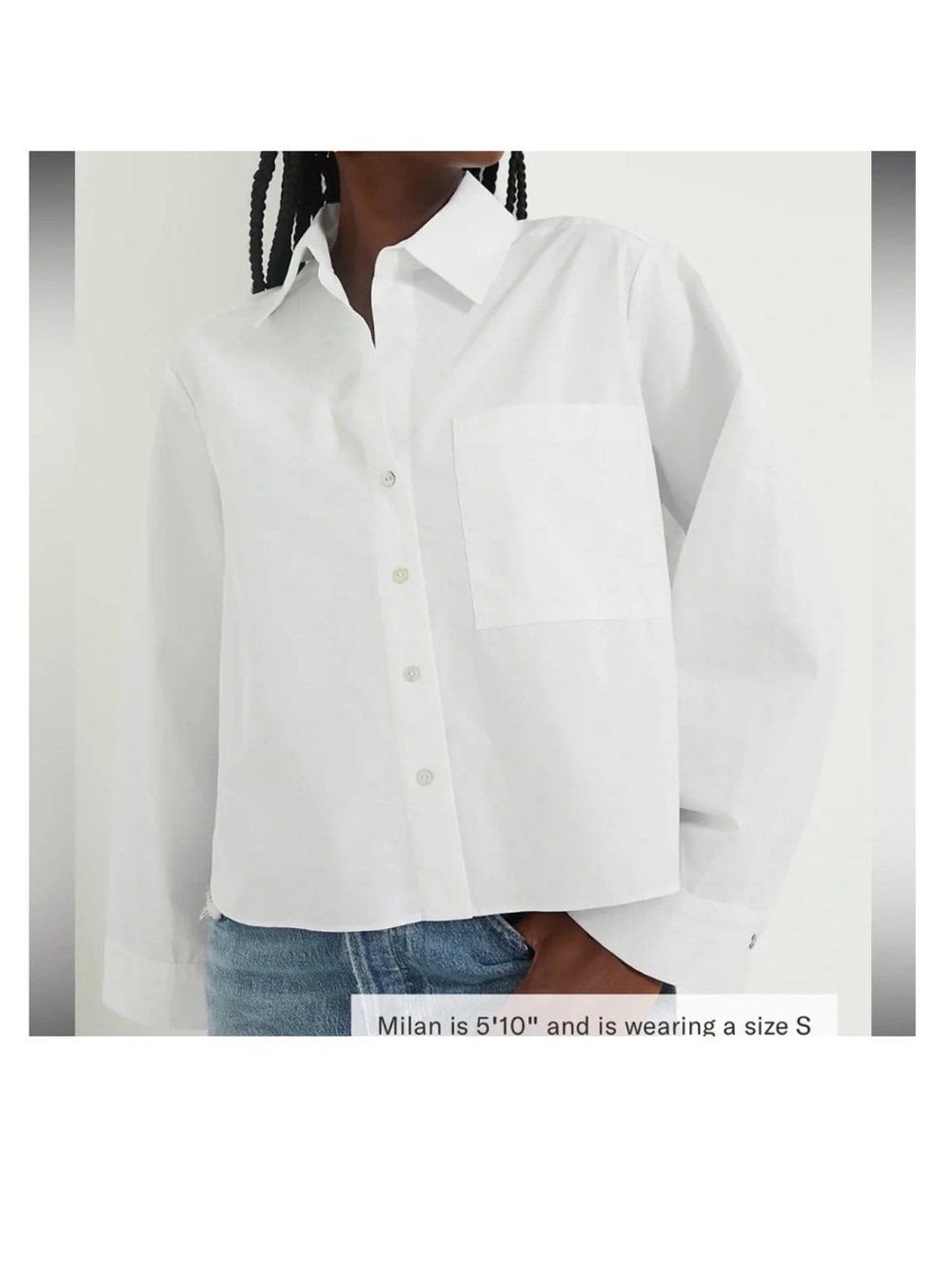 Tuckernuck White Mara Cropped Button Down X-Small